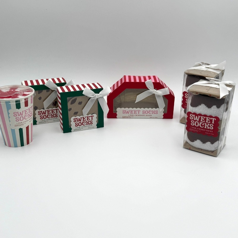 Sweet Socks 6-Pair Novelty Food Socks Bundle‎ NIB Women's 4-10